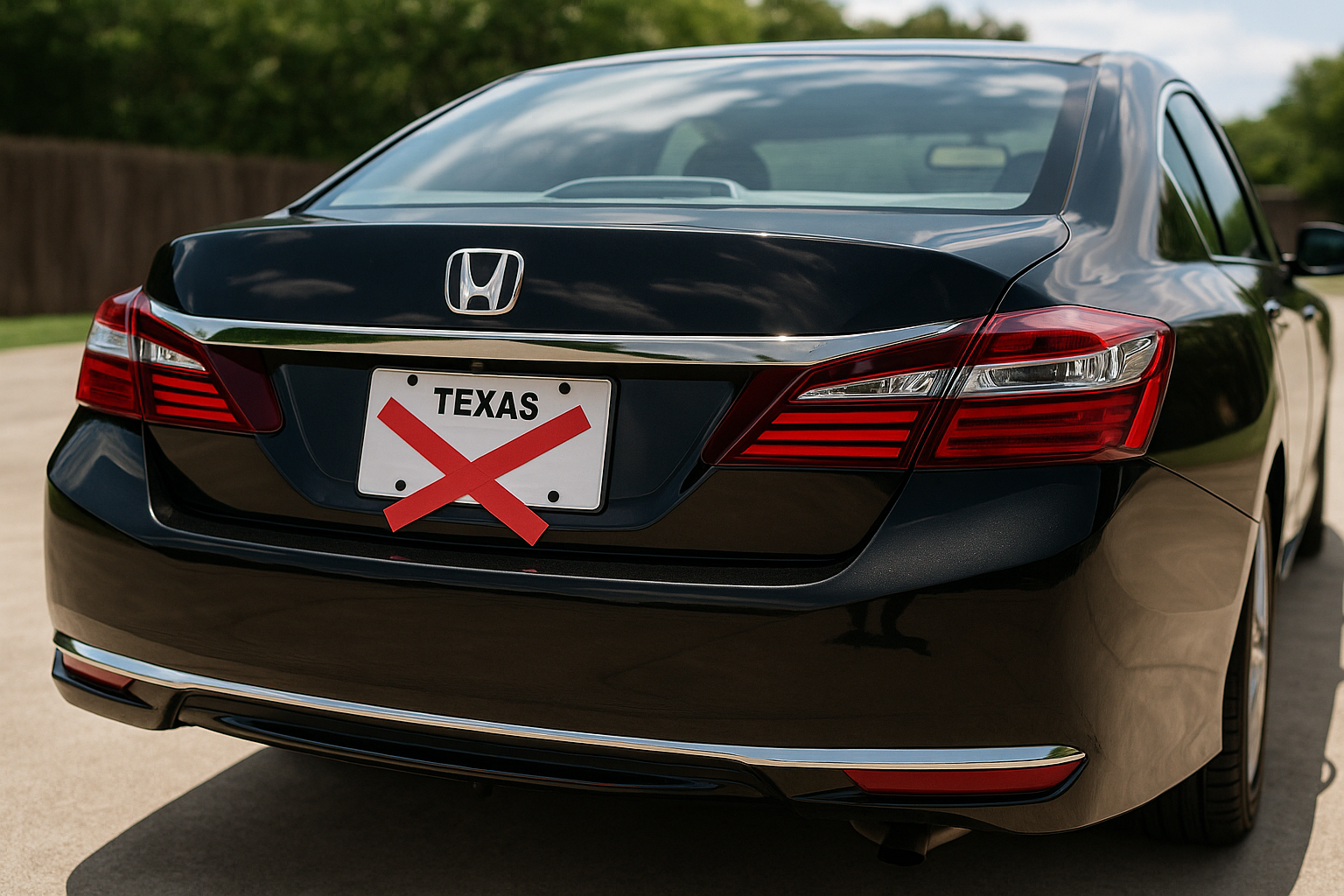Texas paper license plate ban