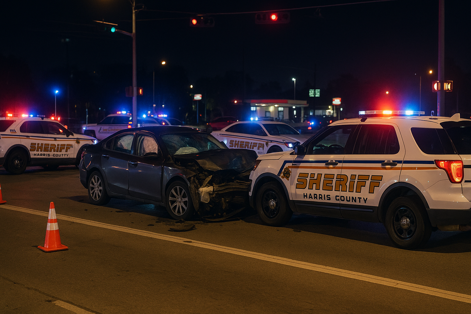 Houston Crash Drunk Driver Injures Deputies