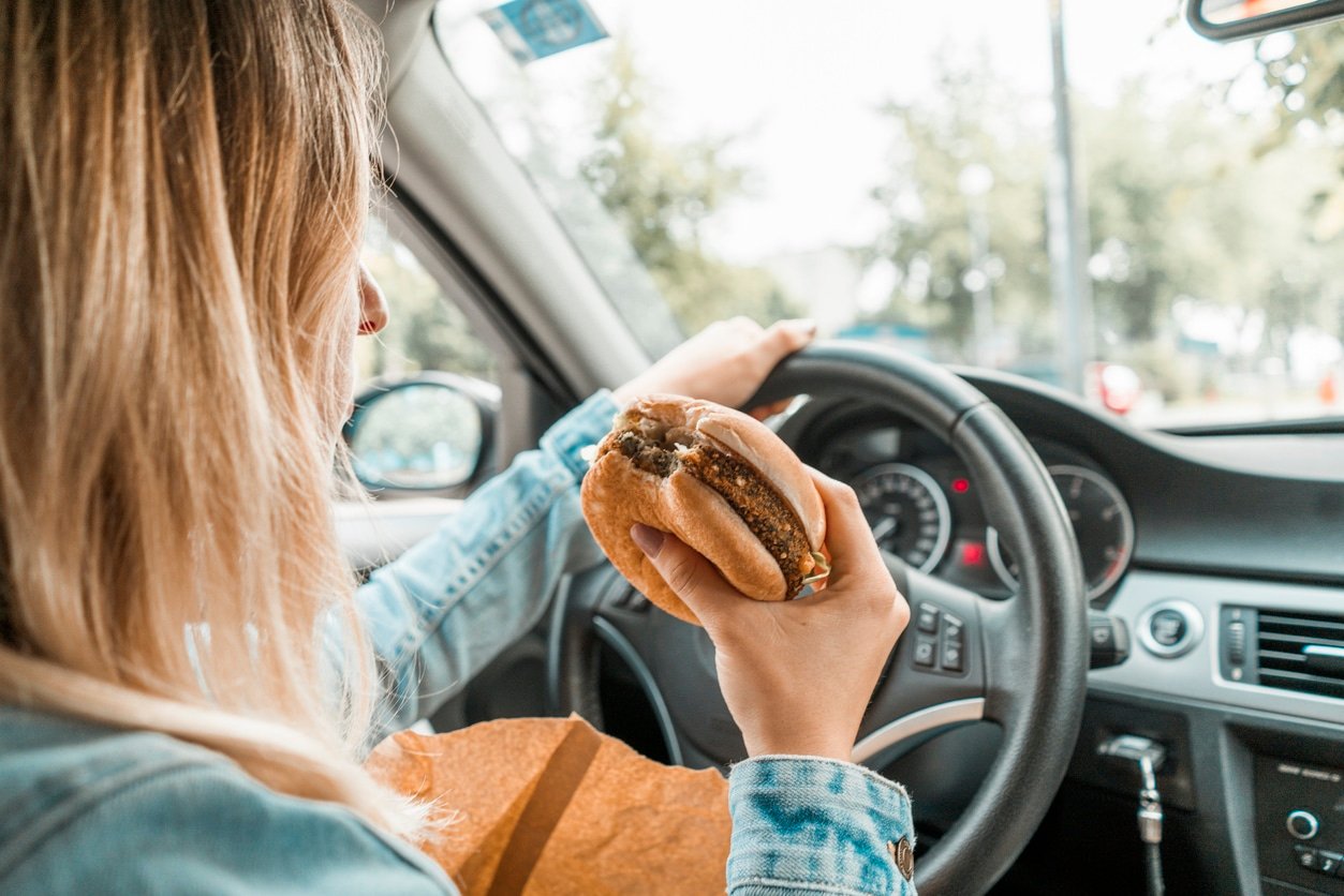 Car Accidents from Eating While Driving