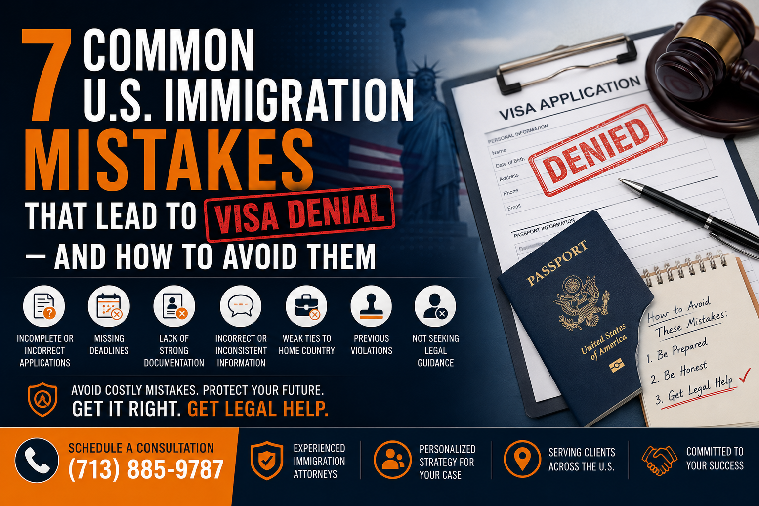 7 Common U.S. Immigration Mistakes That Lead to Visa Denial