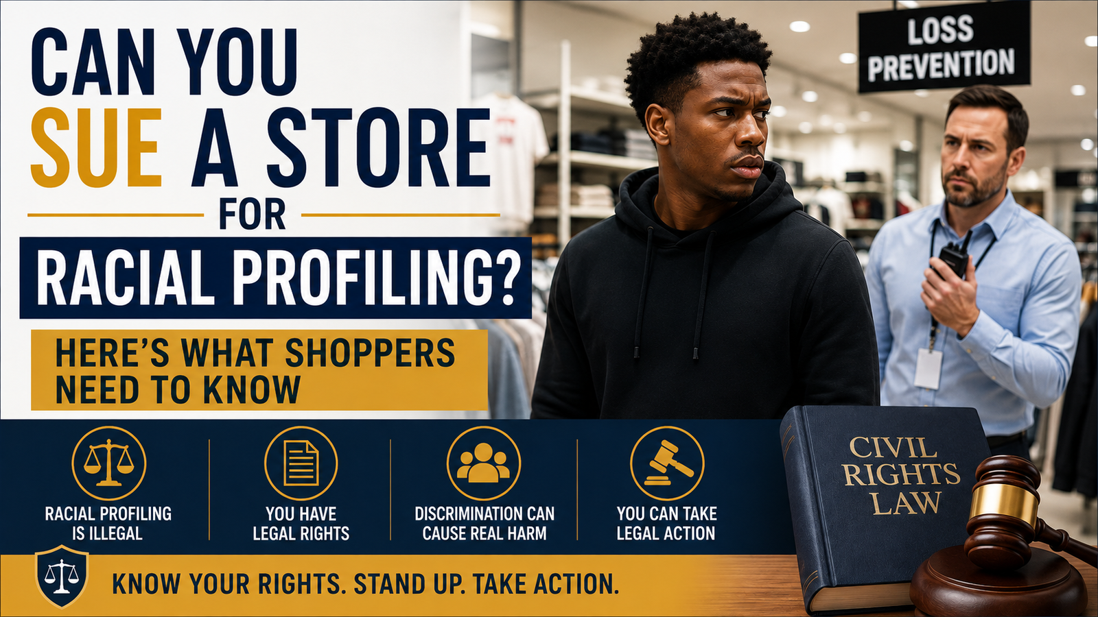 can you sue a store for racial profiling