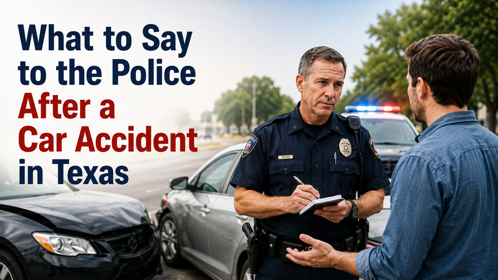 What to Say to the Police After a Car Accident in Texas