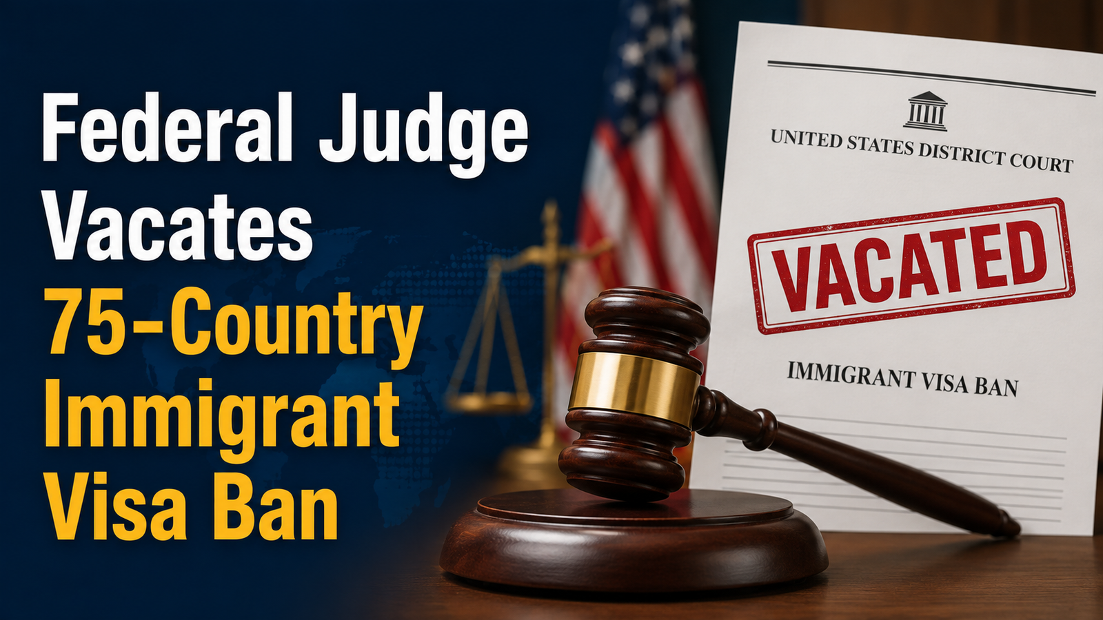 Federal Judge Vacates 75-Country Immigrant Visa Ban