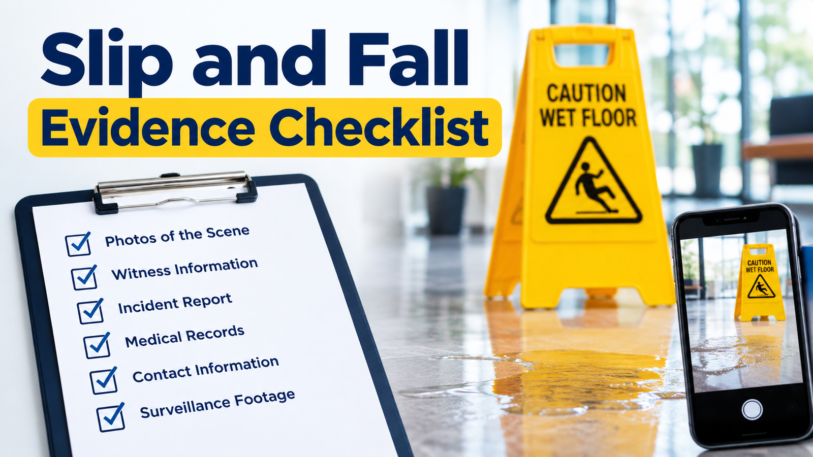 Slip and Fall Evidence Checklist