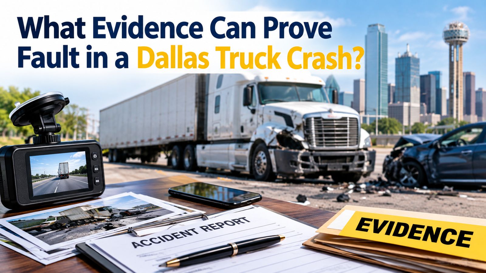 What Evidence Can Prove Fault in a Dallas Truck Crash