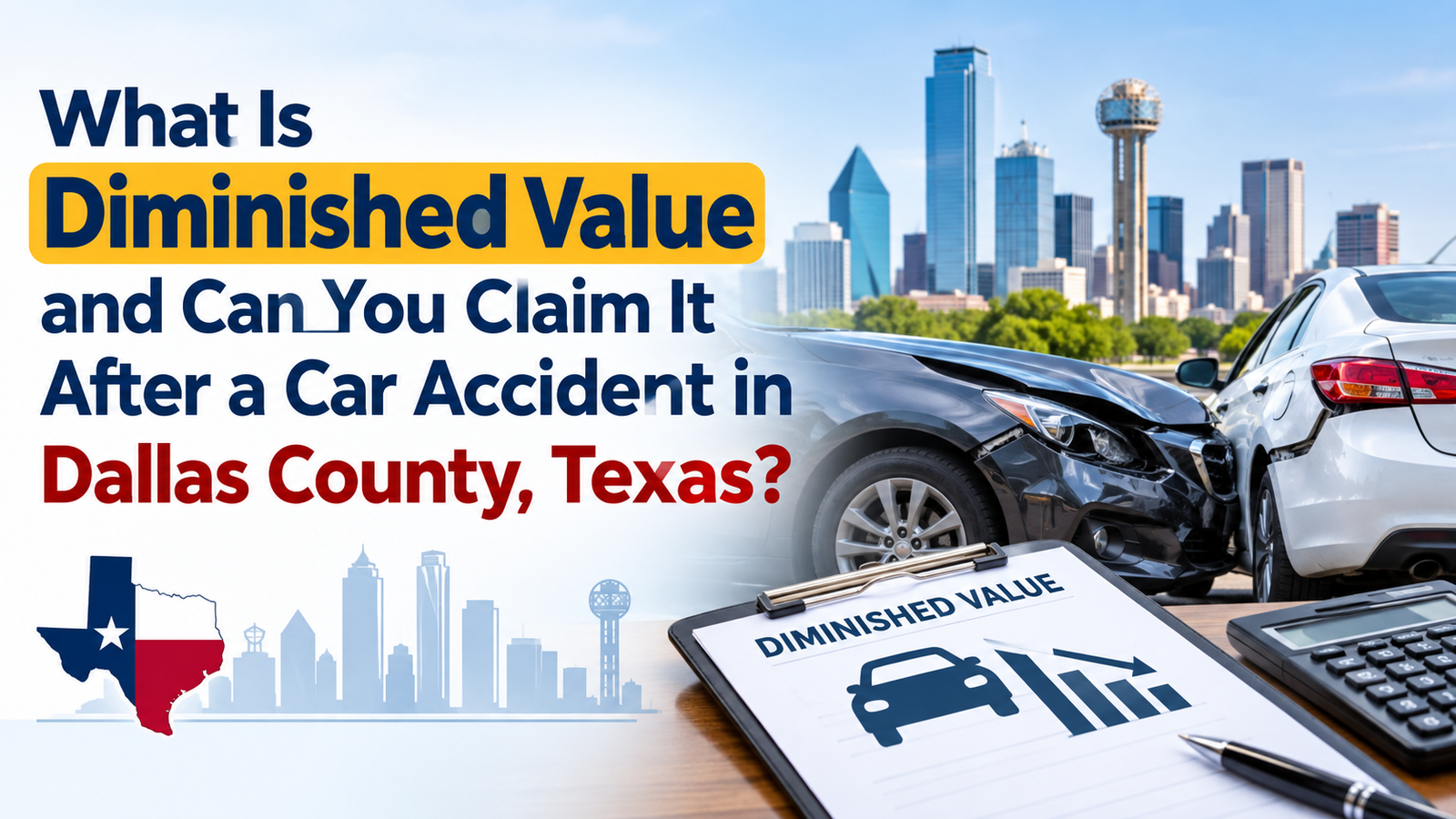 What Is Diminished Value and Can You Claim It After a Car Accident in Dallas County, Texas