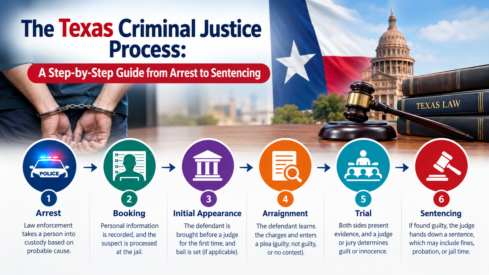 The Texas Criminal Justice Process: A Step-by-Step Guide from Arrest to Sentencing
